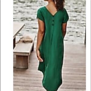 J JILL Button Back Shirttail Midi Dress L